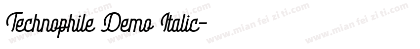 Technophile Demo Italic字体转换